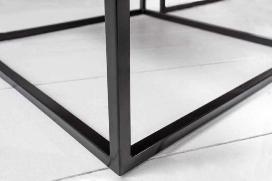 Ława Elements zestaw 2 szt drewno sheesham przydymione szare  - Invicta Interior
