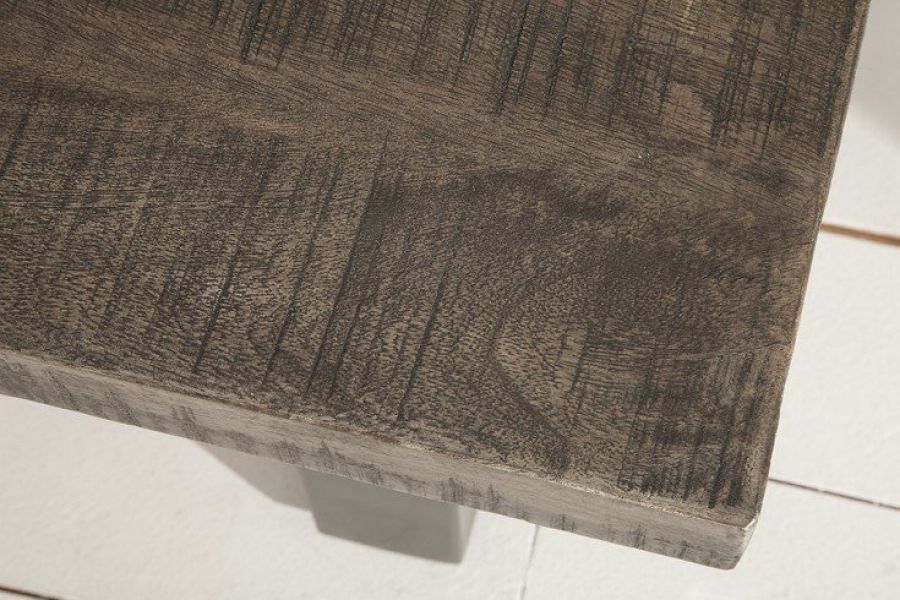 Ława Iron Craft 100 cm drewniana mango szara - Invicta Interior