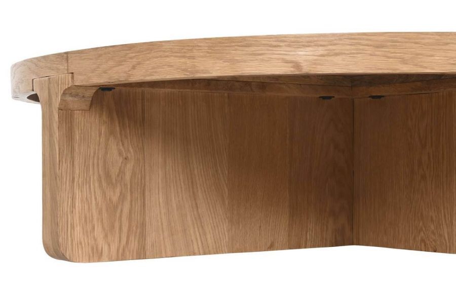 Ława Modern Lounge z drewna dębowego 121 cm