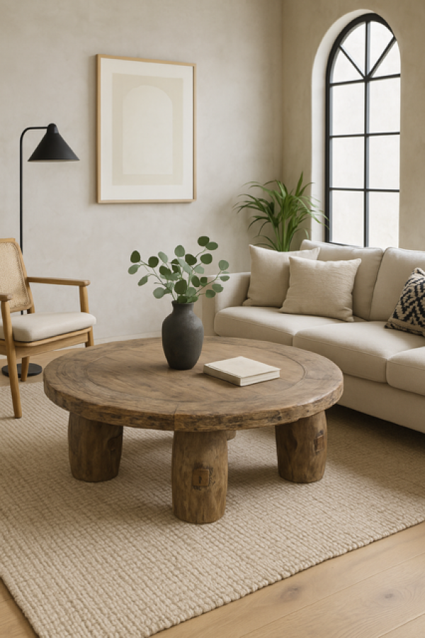 Ława okrągła drewniana Authentico - Item International