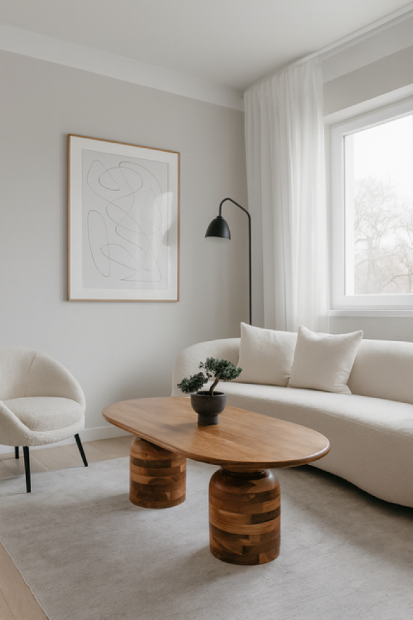 Ława owalna drewniana Aesthetic Modern - Item International