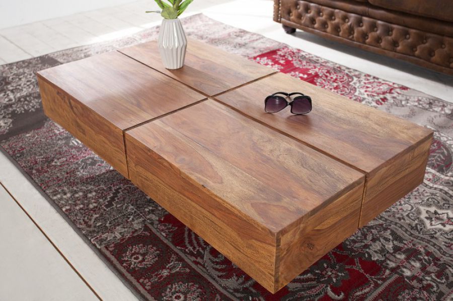 Ława Stolik Bolt 110 cm sheesham  - Invicta Interior