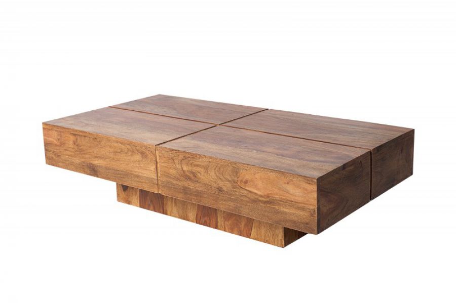 Ława Stolik Bolt 110 cm sheesham  - Invicta Interior