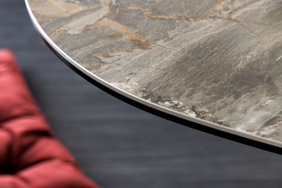 Ława stolik Marvelous 90 cm ceramiczny marmur taupe - Invicta Interior