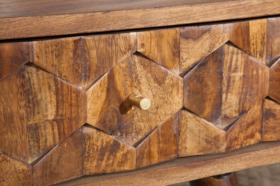 Ława Stolik Mystic Living 3D drewno sheesham - Invicta Interior
