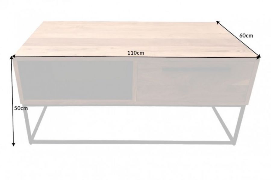 Ława Stolik Straight 110cm drewniana - Invicta Interior