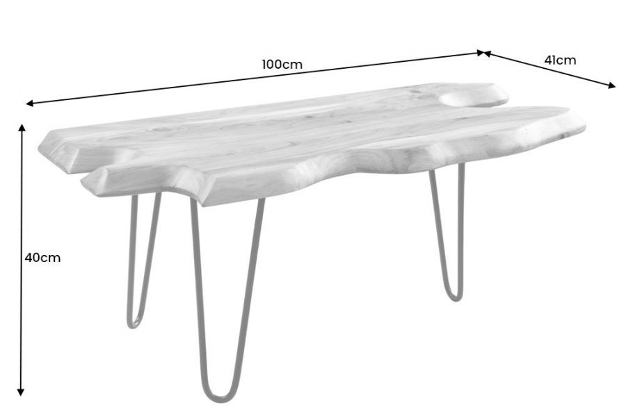 Ława stolik Wild drewno akacjowe 100 cm - Invicta Interior