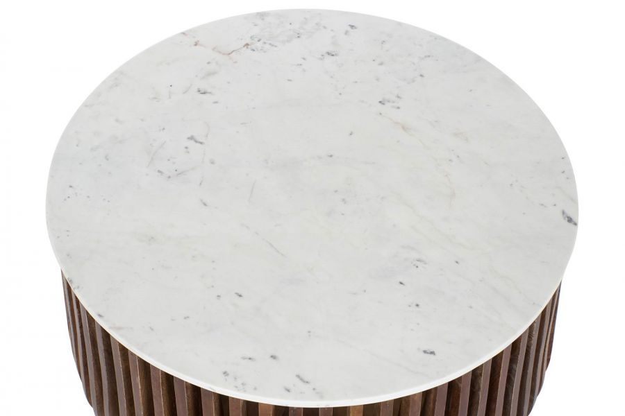 Ława Stripes marmur drewno mango 90 cm - Item International