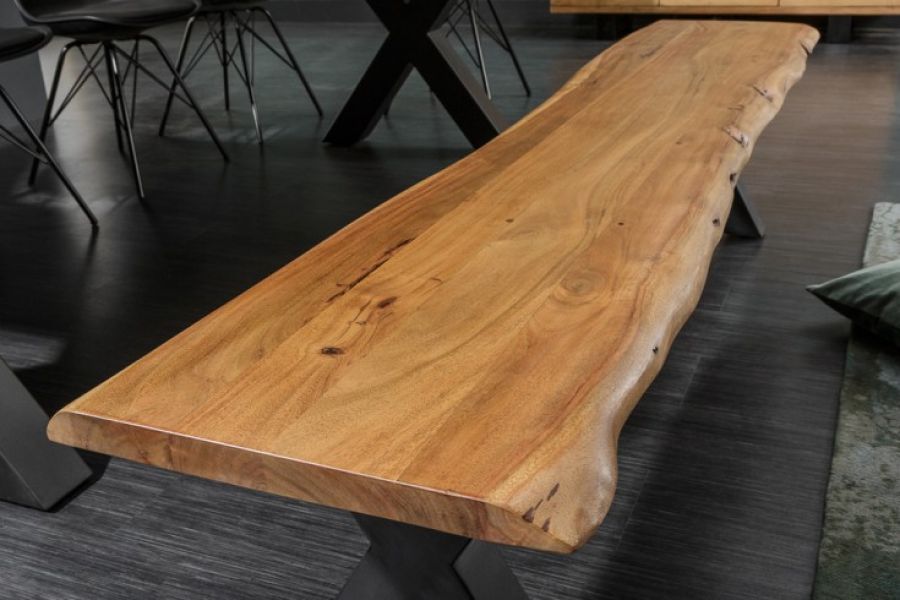 Ławka Mammut X 200cm drewno akacjowe 35mm honey - Invicta Interior