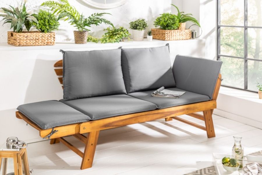 Sofa ogrodowa Modular drewno akacjowe natur - Invicta Interior