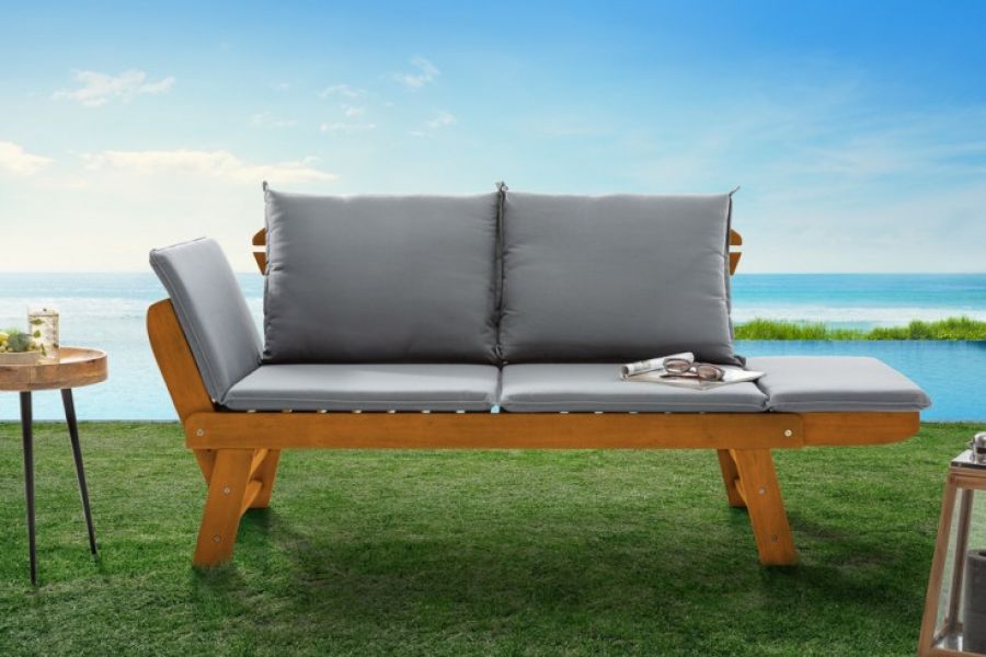 Sofa ogrodowa Modular drewno akacjowe natur - Invicta Interior