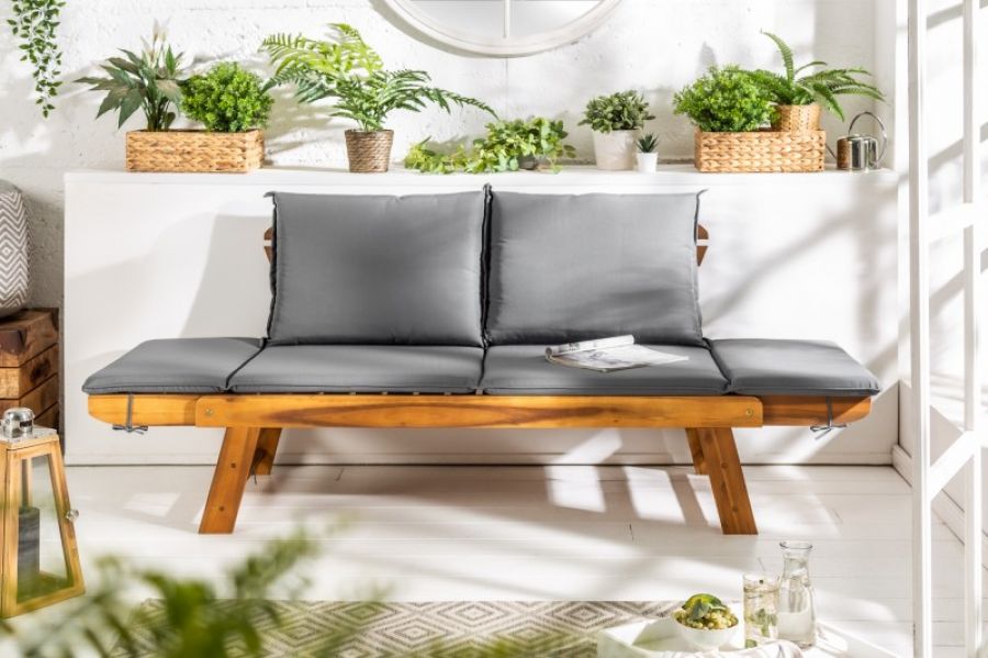 Sofa ogrodowa Modular drewno akacjowe natur - Invicta Interior