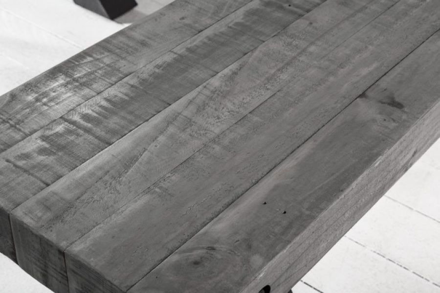 Ławka Thor drewniana 170cm szara - Invicta Interior