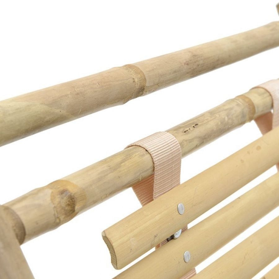 Leżak z podnóżkiem Boho bambusowy
