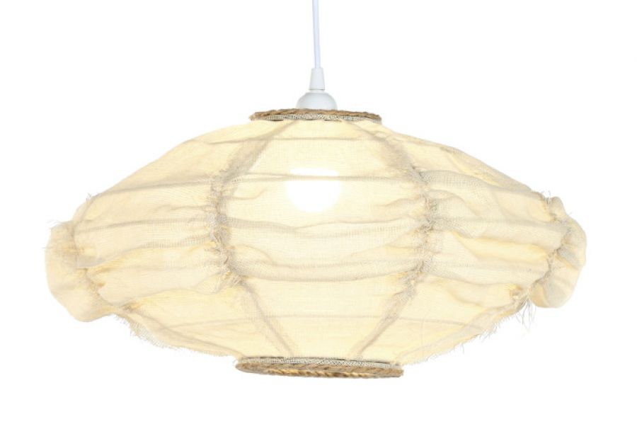 Lniana Lampa wisząca Japandi  - Item International