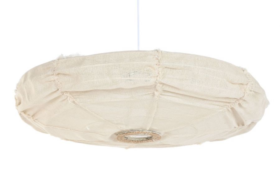Lniana Lampa wisząca Japandi 80 cm  - Item International
