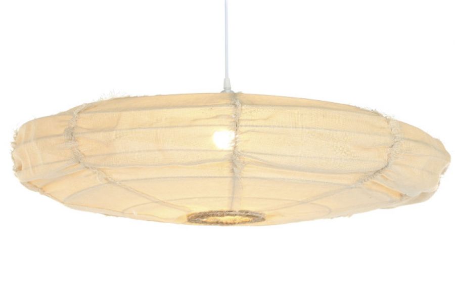 Lniana Lampa wisząca Japandi 80 cm  - Item International