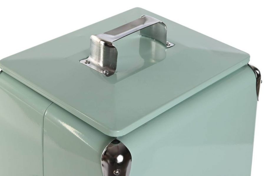 Lodówka retro podręczna metalowa turkusowa - Item International
