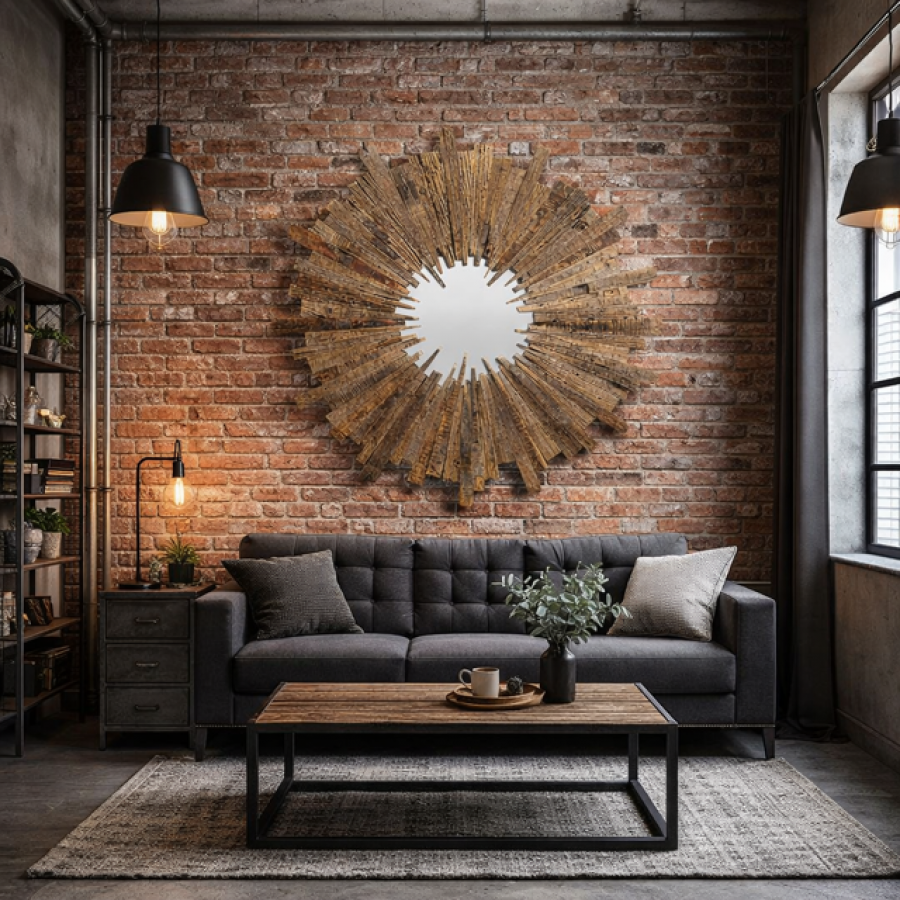 Lustro Bastidon 120cm drewniane - Kare Design