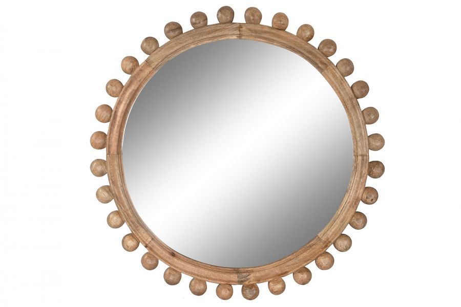 Lustro drewniane okrągłe Bubble 90 cm - Item International