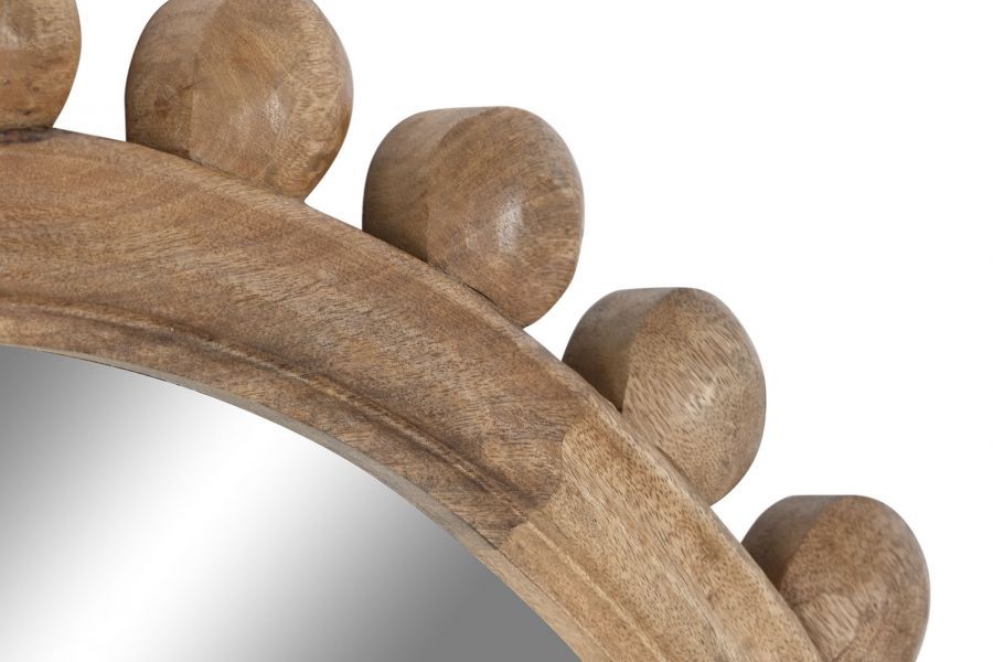 Lustro drewniane okrągłe Bubble 90 cm - Item International