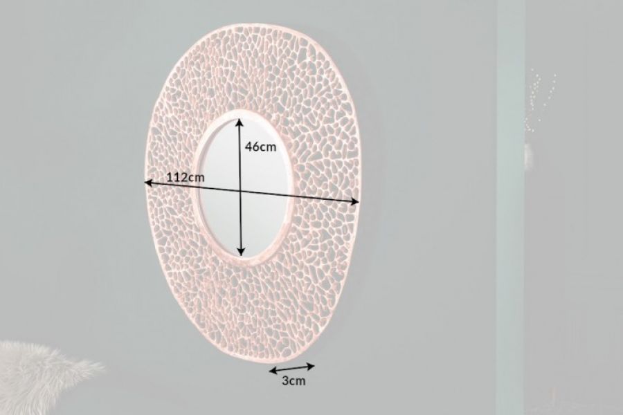 Lustro Leaf L 110cm miedziane - Invicta Interior