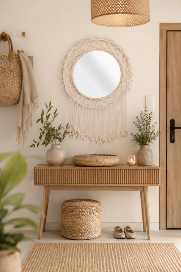 Lustro Makrama 40 cm - Inart