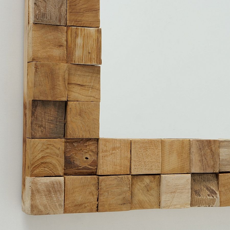 Lustro Mozaika z drewna recyklingowanego  - Boltze