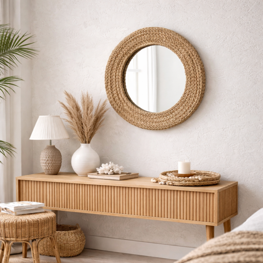 Lustro plecione Boho natur - Boltze