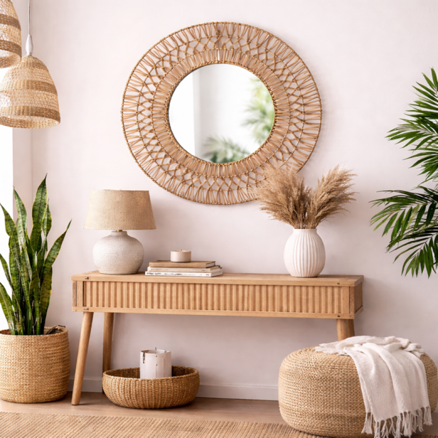 Lustro rattanowe Milou - Atmosphera