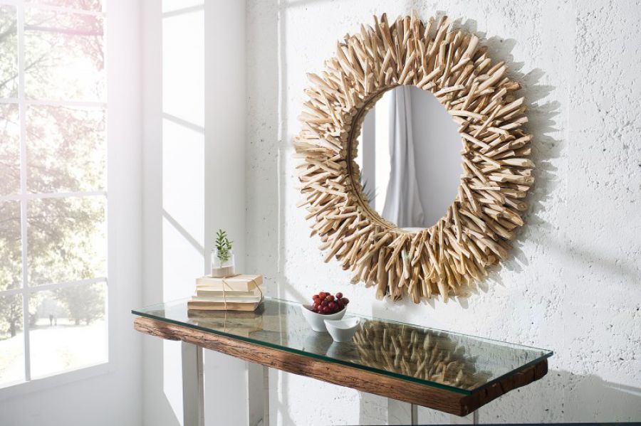 kat.II Lustro Riverside 80 cm drewniane - ekspozycyjne