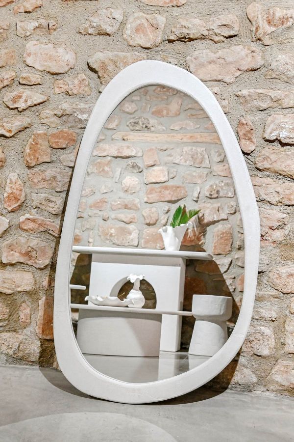 Lustro ścienne Cement białe  - Item International