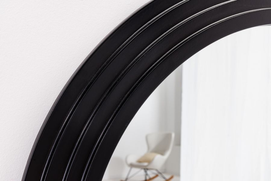 Lustro Wave Art Deco czarne - Invicta Interior