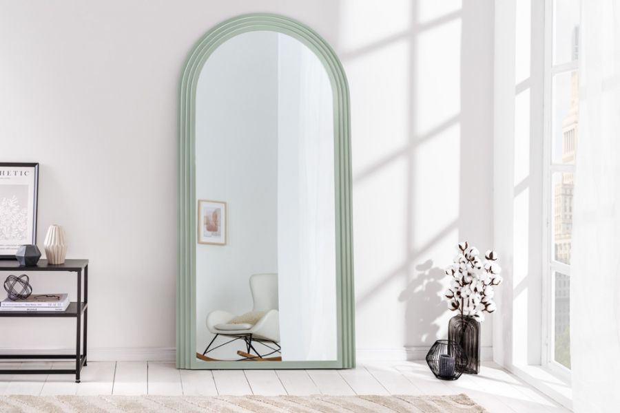 Lustro Wave Art Deco zielone - Invicta Interior