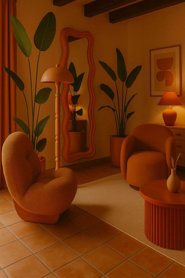 Lustro Wave Fala orange - Invicta Interior