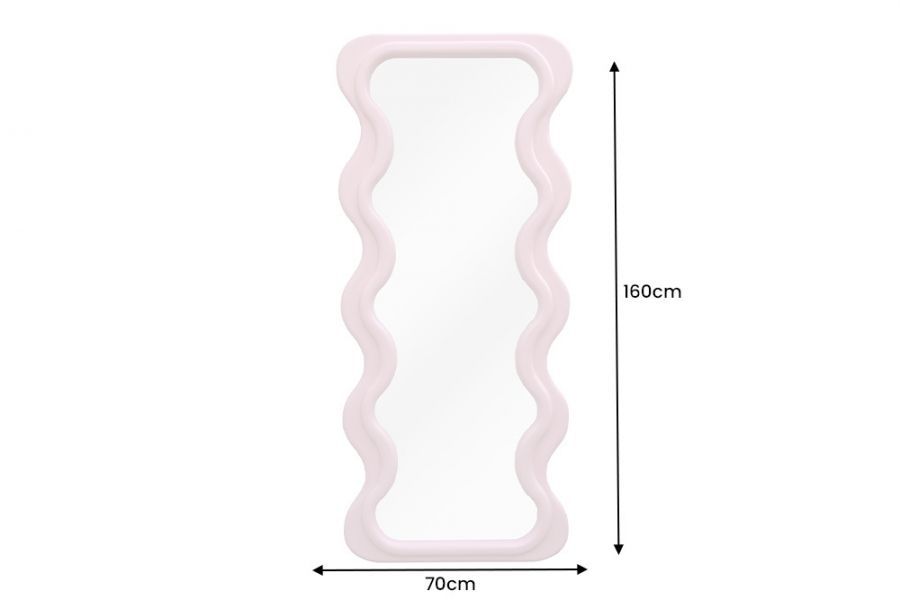 Lustro Wave Fala różowe  - Invicta Interior