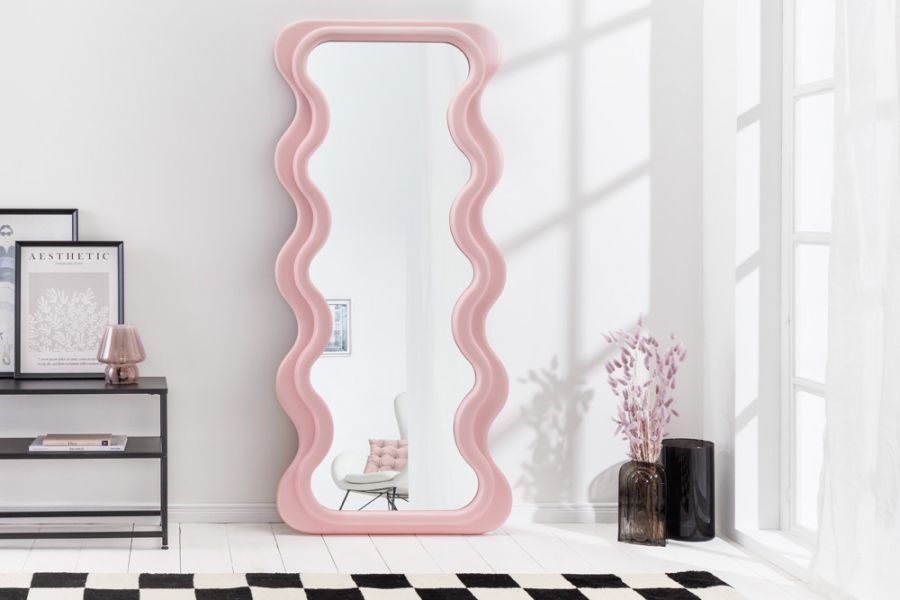 Lustro Wave Fala różowe  - Invicta Interior