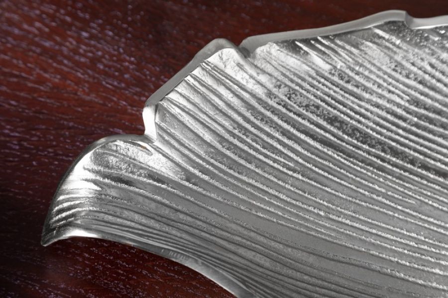 Misa aluminiowa Leaf 64cm srebrna - Invicta Interior