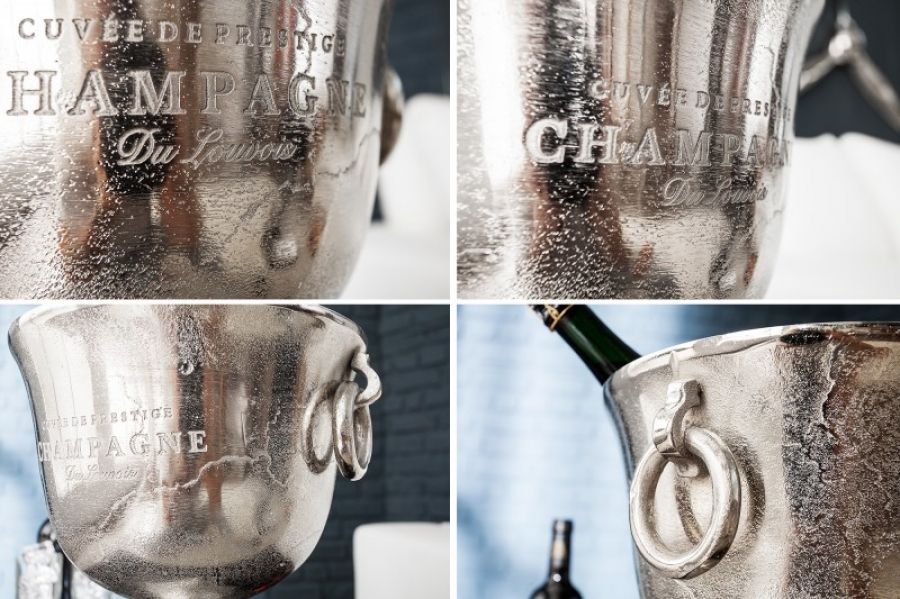 Misa Champagne Royal 40 cm srebrna  - Invicta Interior