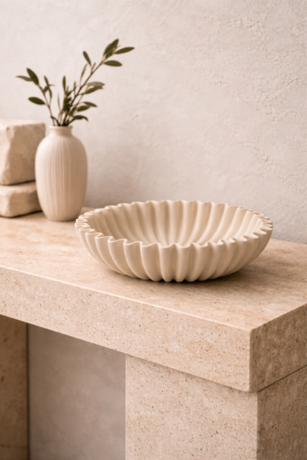 Misa Sculptura white creme