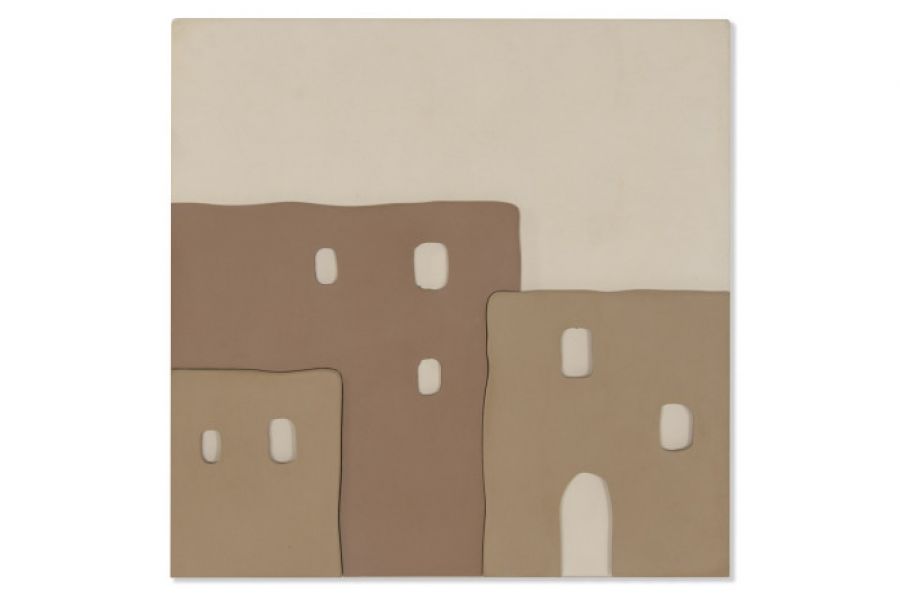 Obraz 3D Sunset Village 80 x 80 cm