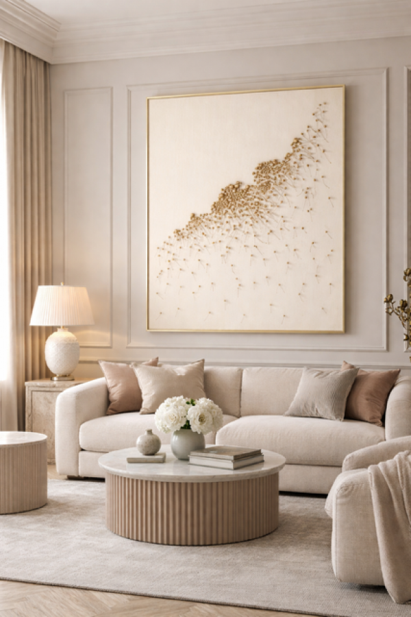 Obraz 3D Złota Abstrakcja 90 x 120 cm