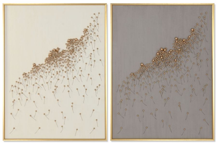 Obraz 3D Złota Abstrakcja 90 x 120 cm