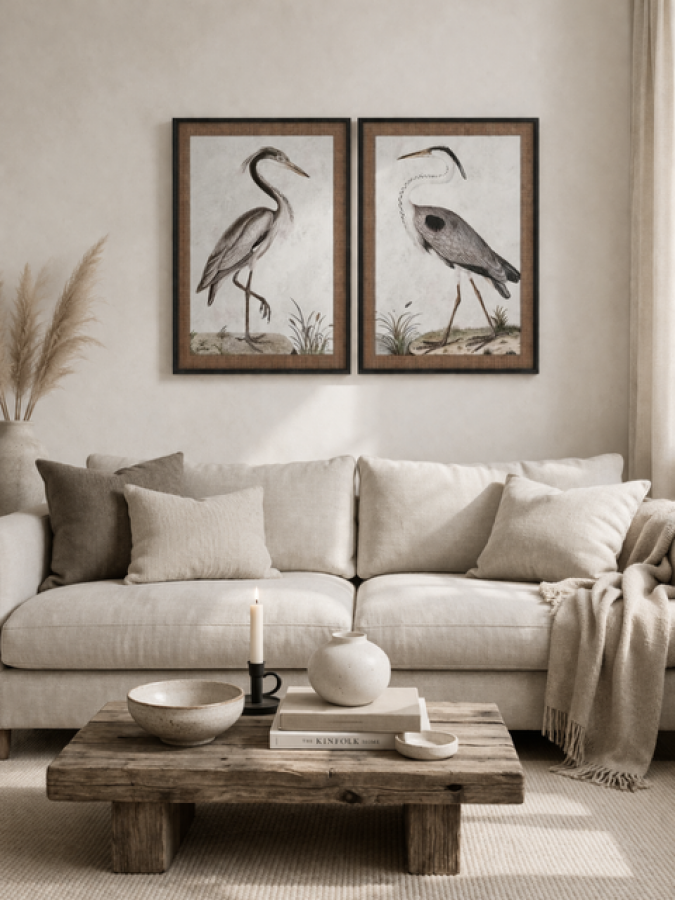 Obraz Heron szklany 70x100 cm