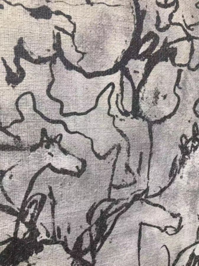 Obraz jutowy Horses 140x100 cm