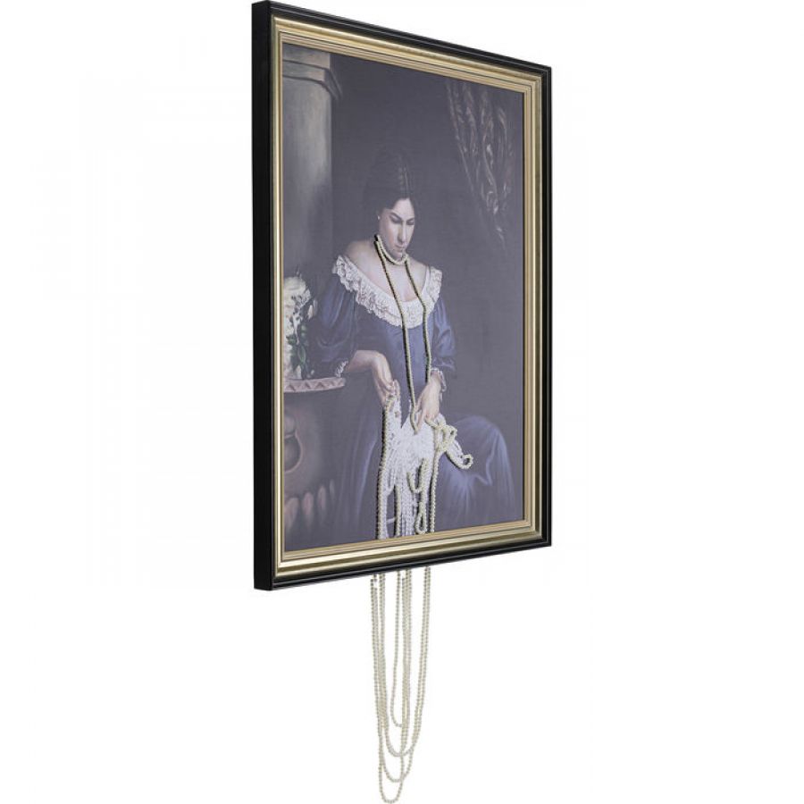 Obraz Olejny Lady Pearls 100x80 - Kare Design