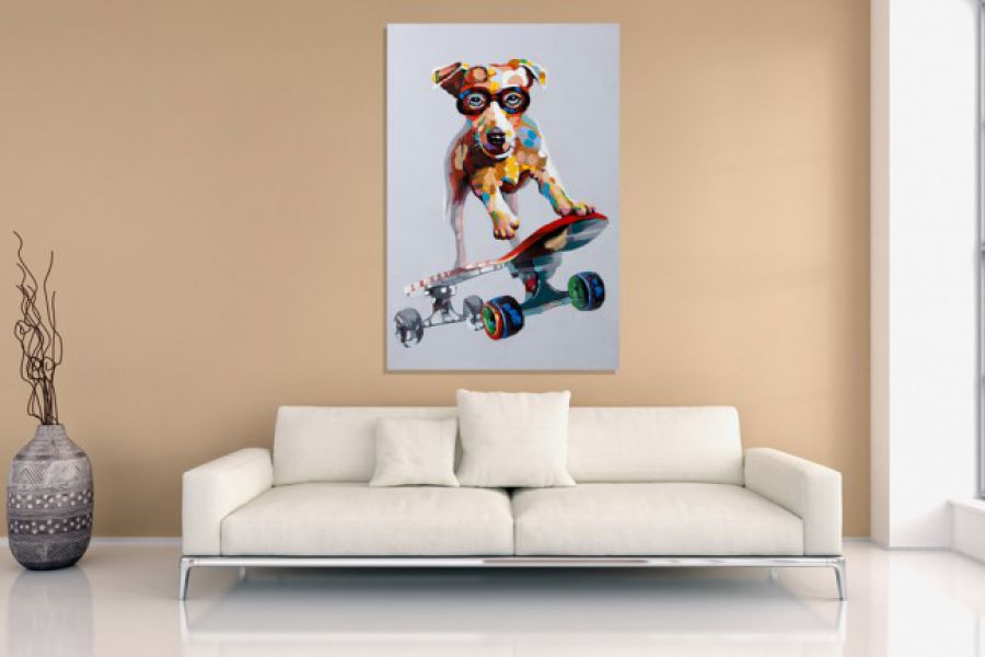 Obraz olejny Pop Art Skater Dude 80 x 120  - Kare Design
