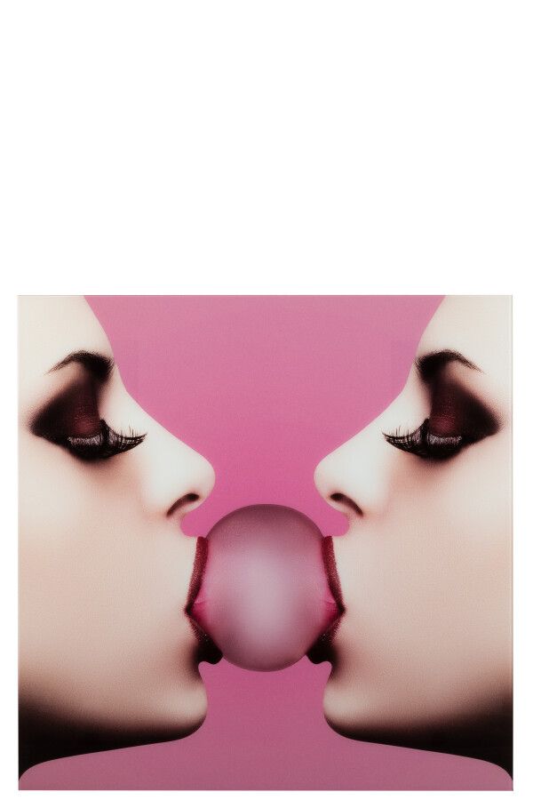Obraz szklany Bubble Kiss pink