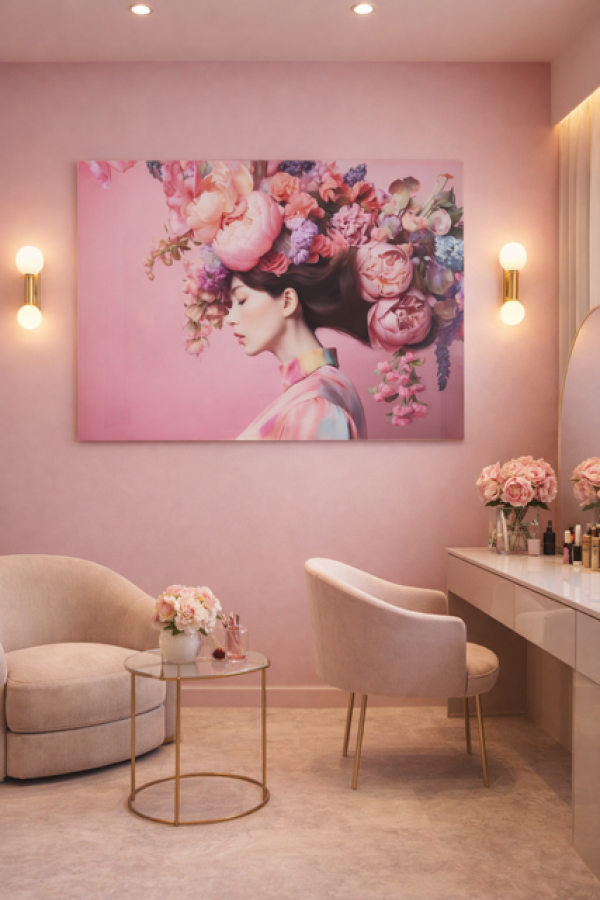 Obraz szklany Rosé Muse 150x100 cm
