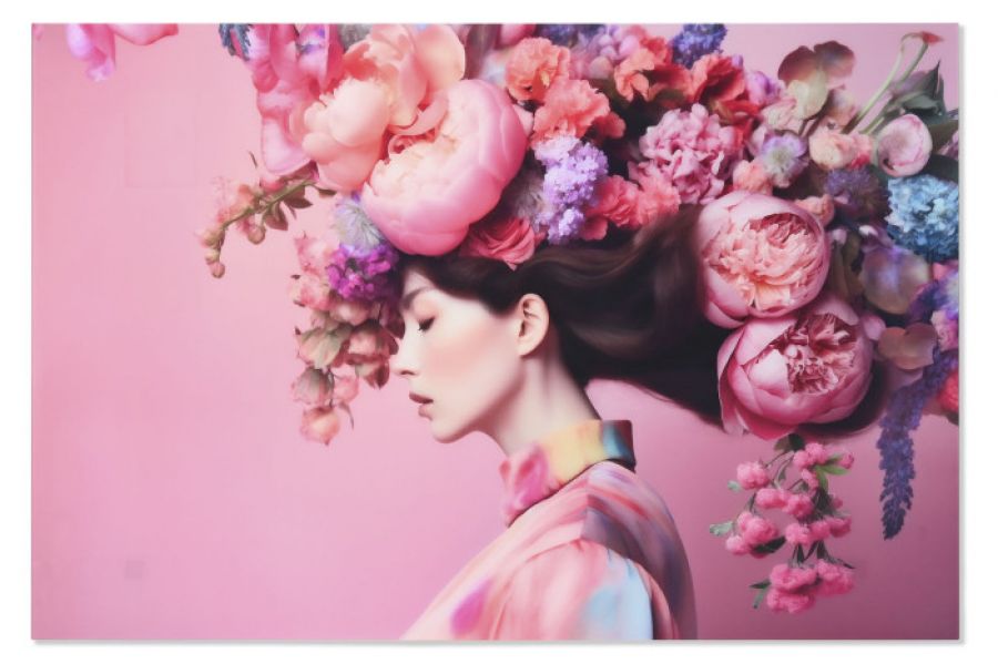 Obraz szklany Rosé Muse 150x100 cm 